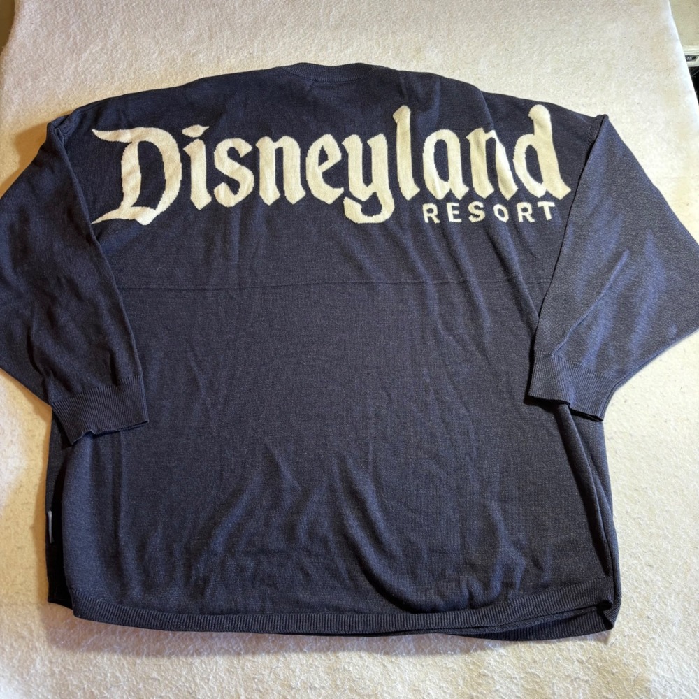 Disney Parks Spirit Jersey Knit Sweater Mens Large Blue Disneyland Resort Wool - Picture 6 of 7